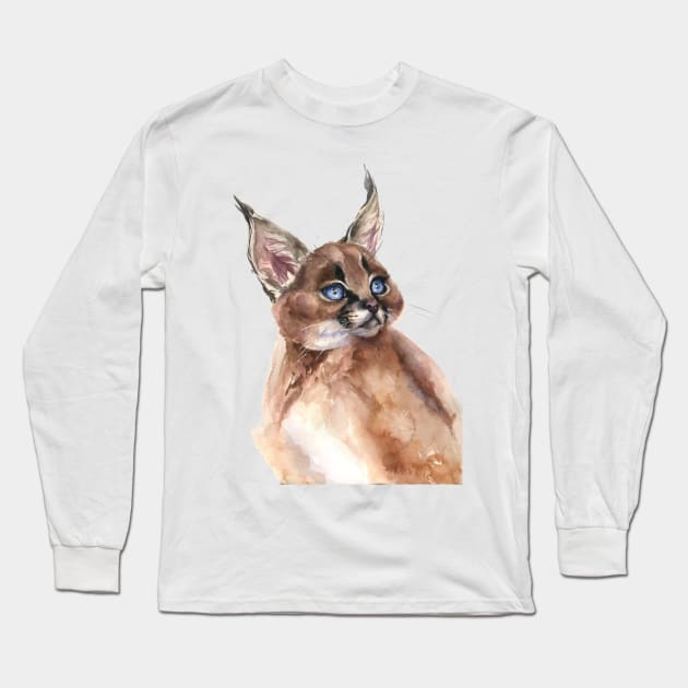 Cat Long Sleeve T-Shirt by Kira Balan